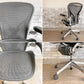 ハーマンミラー Herman Miller アーロンチェア Aeron Chair Bサイズ ポスチャーフィット ポリッシュドアルミベース フル装備 デスクチェア 取扱説明書付き ●