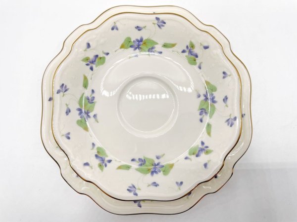 ノリタケ Noritake コンテンポラリーコレクション カップ＆ソーサー C&S トリオセット スミレ ボーンチャイナ 廃番品 B ●