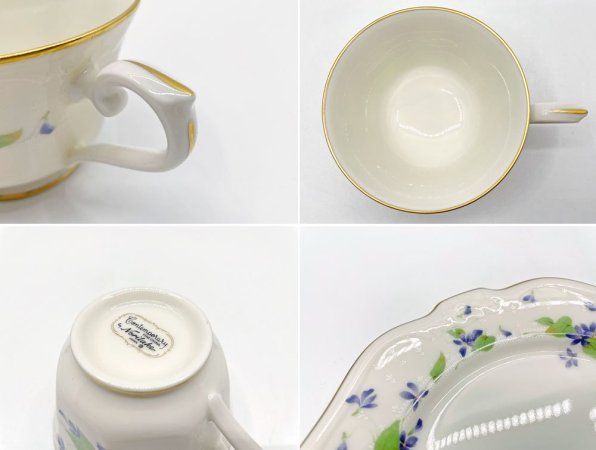 ノリタケ Noritake コンテンポラリーコレクション カップ＆ソーサー C&S トリオセット スミレ ボーンチャイナ 廃番品 C ●