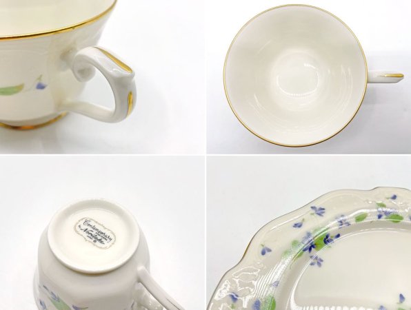 ノリタケ Noritake コンテンポラリーコレクション カップ＆ソーサー C&S トリオセット スミレ ボーンチャイナ 廃番品 E ●