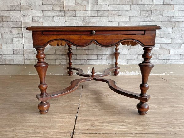 ヨーロピアンクラシカルデザイン European Classical エクステンション コーヒーテーブル センターテーブル 伸長式 W109-165cm ●