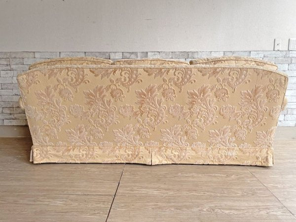 ドレクセルヘリテイジ DREXEL HERITAGE アップホルスタリー Upholstery 3人掛けソファ ファブリック ベージュ系 ヨーロピアンクラシカル 米国家具 アメリカ ●