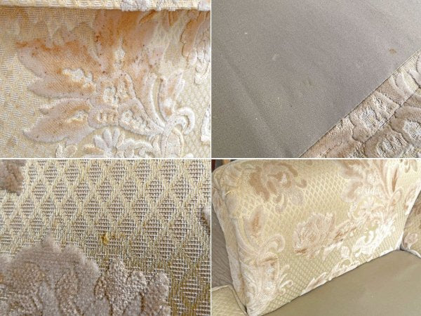 ドレクセルヘリテイジ DREXEL HERITAGE アップホルスタリー Upholstery 3人掛けソファ ファブリック ベージュ系 ヨーロピアンクラシカル 米国家具 アメリカ ●