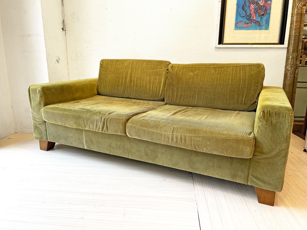 ジャーナルスタンダードファニチャー journal standard Furniture リヨン ソファ LYON SOFA 2シーターソファ コーデュロイ生地 カバーリング クッション ★