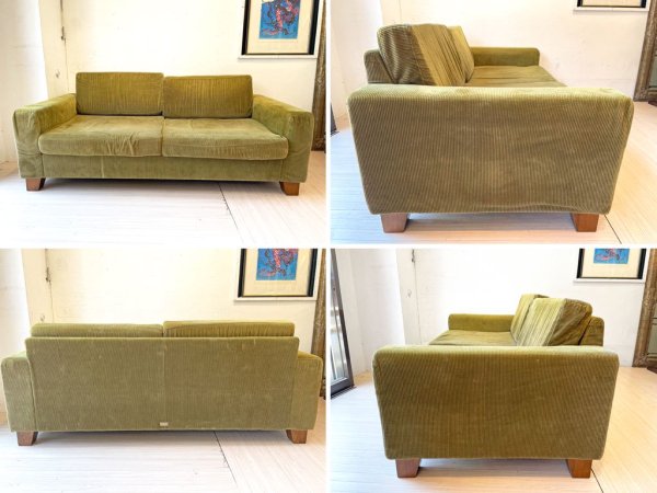 ジャーナルスタンダードファニチャー journal standard Furniture リヨン ソファ LYON SOFA 2シーターソファ コーデュロイ生地 カバーリング クッション ★