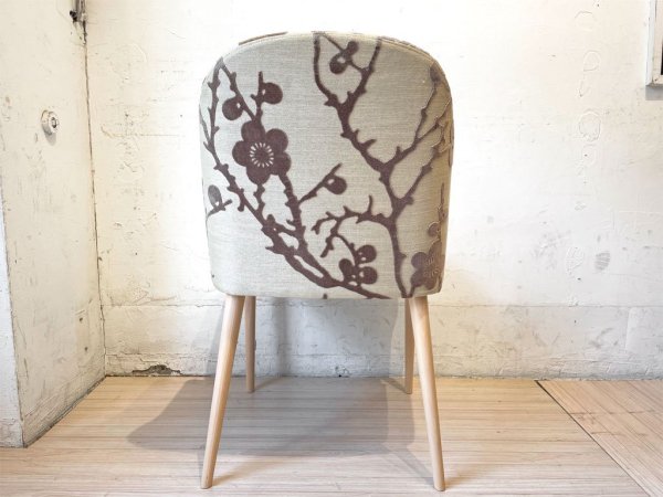 タイムアンドスタイル TIME&STYLE フィリップ Philip ハーフアームチェア half arm chair ブナ材 梅の花柄 廃番仕様 参考定価￥132,000- A ★