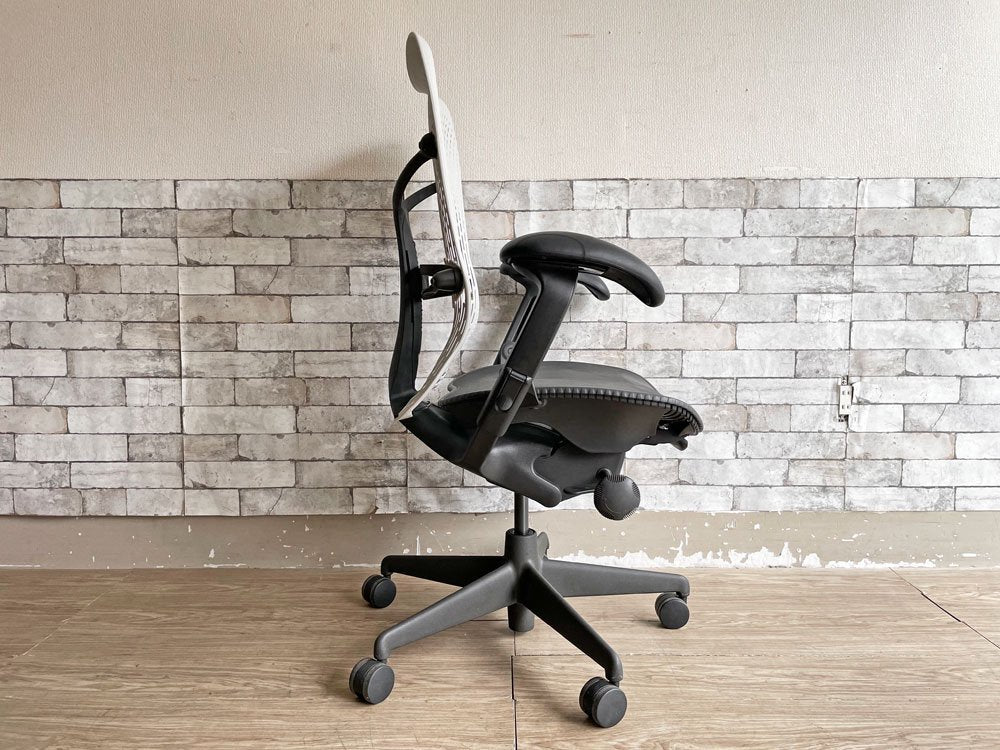 ハーマンミラー Herman Miller ミラチェア Mirra Chair アルパイン×グラファイトカラー メッシュシート デスクチェア スタジオ7.5 生産終了品 現状品 ●