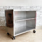 インダストリアルスタイル Industrial Style ステンレス シェルフ 2段 カウンター キャスター付 W89.5cm ガレージ キッチン収納 作業台 店舗什器 ●
