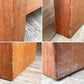 ミツバ MITSUBA  ローテーブル センターテーブル コーヒーテーブル ガラス天板 スモークガラス チーク材 ジャパニーズモダン ●
