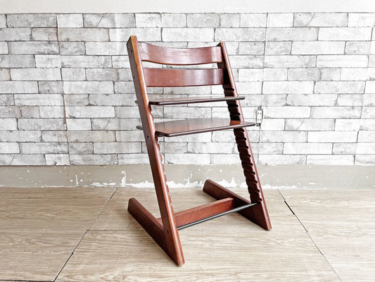 ストッケ STOKKE トリップトラップ TRIPP TRAPP ベビーチェア キッズチェア ブラウン S/N0～ ノルウェー 北欧家具●