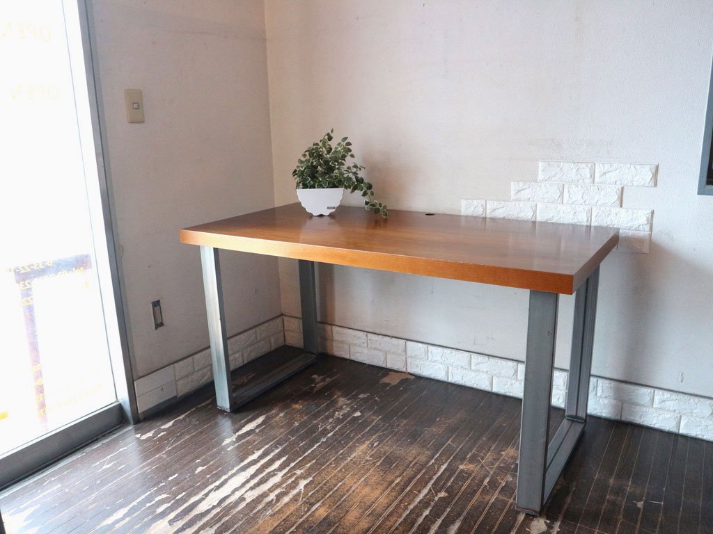 アクメ ファニチャー ACME Furniture 木製天板×鉄脚 デスク ワークテーブル 作業机 オーダーメイド W140 インダストリアル ◎