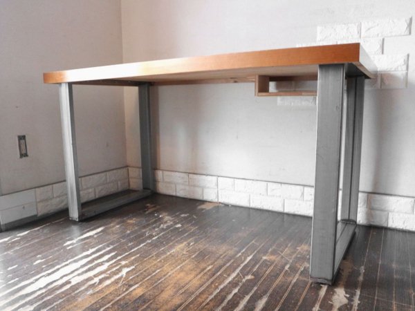 アクメ ファニチャー ACME Furniture 木製天板×鉄脚 デスク ワークテーブル 作業机 オーダーメイド W140 インダストリアル ◎