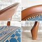 ヨーロピアンクラシカル デザイン European Classical design ダイニングチェア 2脚セット 猫脚 ファブリック ブルー イタリア ロココ調 B ●