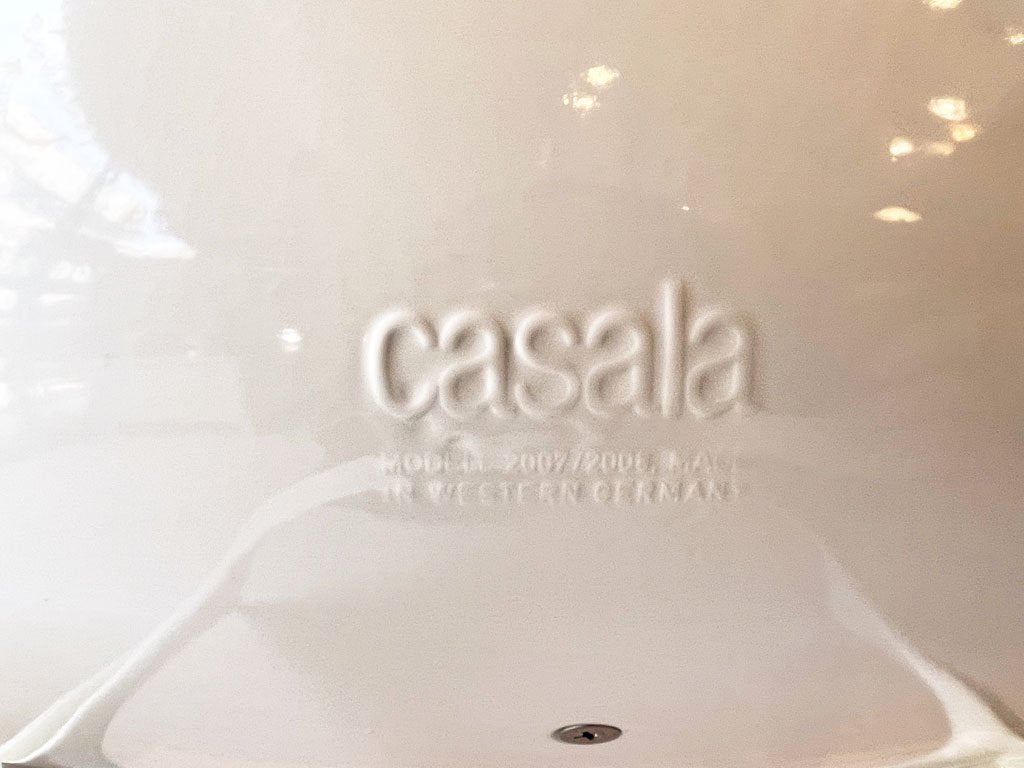 カサラ CASALA カサリノ Cassalino アームチェア Model 2008 スタッキングチェア Alexander Begge 座面張り替え済み ブルー 西ドイツ スペースエイジ ★