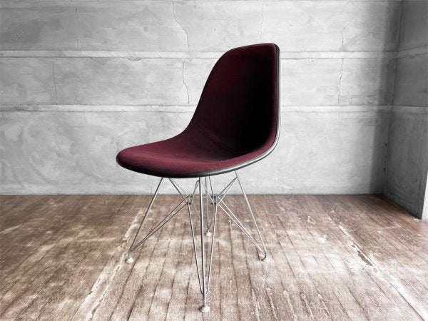 ハーマンミラー Herman Miller サイドシェルチェア 2nd ビンテージ FRP製 アプホルスター ベロア エッフェルベース C&R イームズ ミッドセンチュリー ♪