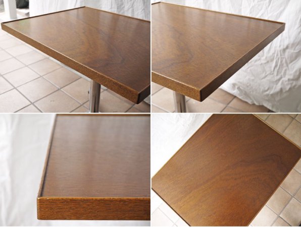 パシフィックファニチャーサービス PACIFIC FURNITURE SERVICE サイドテーブル ラワン突板 60×47cm コーヒーテーブル ミッドセンチュリーデザイン ◇