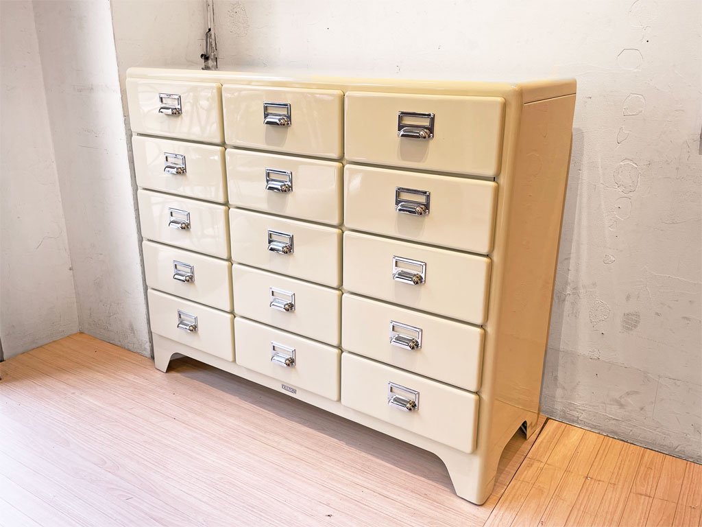 ダルトン DULTON 3カラムズ バイ 5ドロワーズ 3 columns by 5 drawers アイボリー 収納家具 スチールチェスト ★