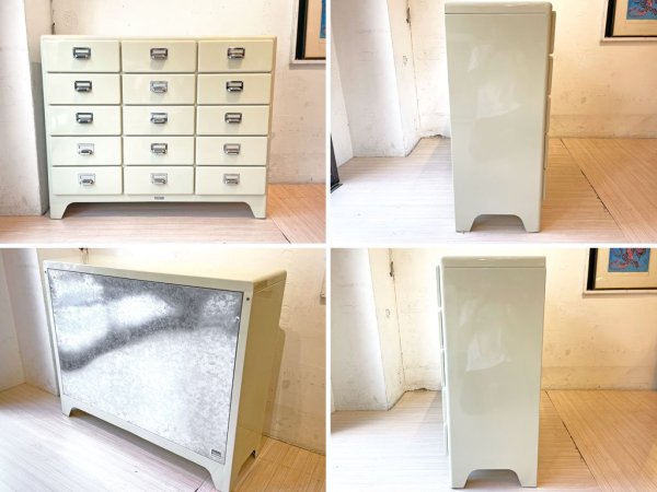 ダルトン DULTON 3カラムズ バイ 5ドロワーズ 3 columns by 5 drawers アイボリー 収納家具 スチールチェスト ★