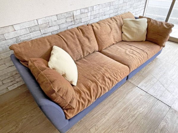 アルフレックス arflex エーソファ A・SOFA 10 4人掛け カバーリング ファブリック ツートーン クッション付き 定価652,000円以上 ●