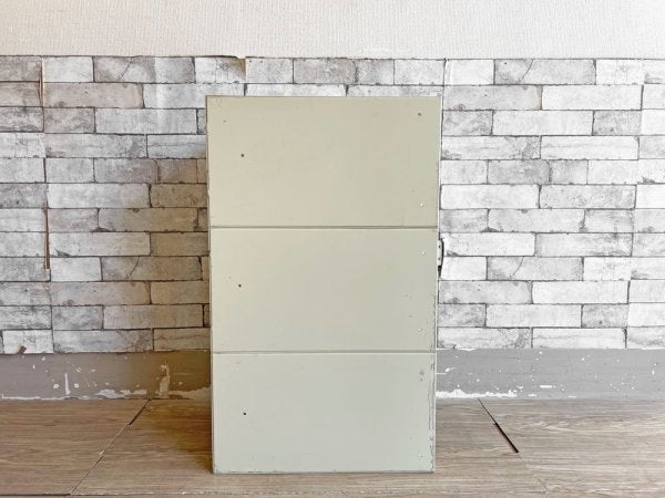 インダストリアルスタイル Industrial Style スチールキャビネット オープンタイプ 3段 奥行46cm パンチングメタル ●