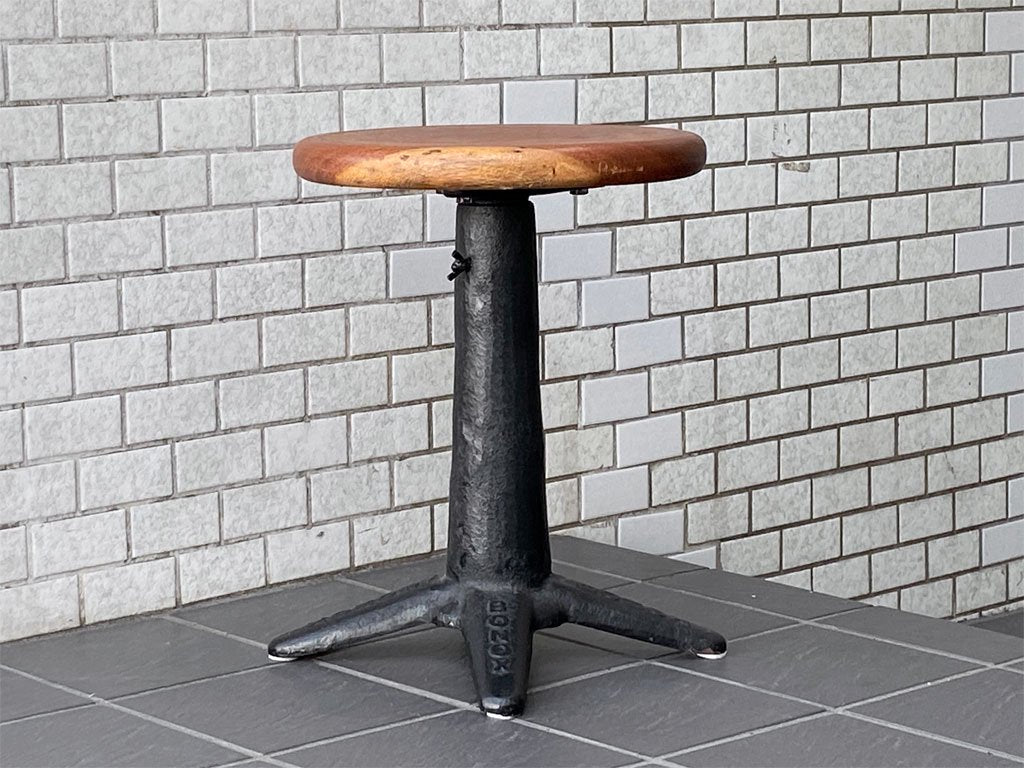 ダルトン DULTON ボノックス スツール BONOX stool Model 2045 無垢材 アイアン 昇降 インダストリアル ファクトリー ■
