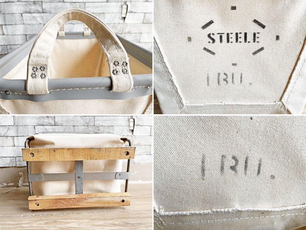 スチールキャンバスバスケット STEELE CANVAS BASKET CORP スモールキャリーバスケット 1BU スクエア インダストリアル アメリカ ●