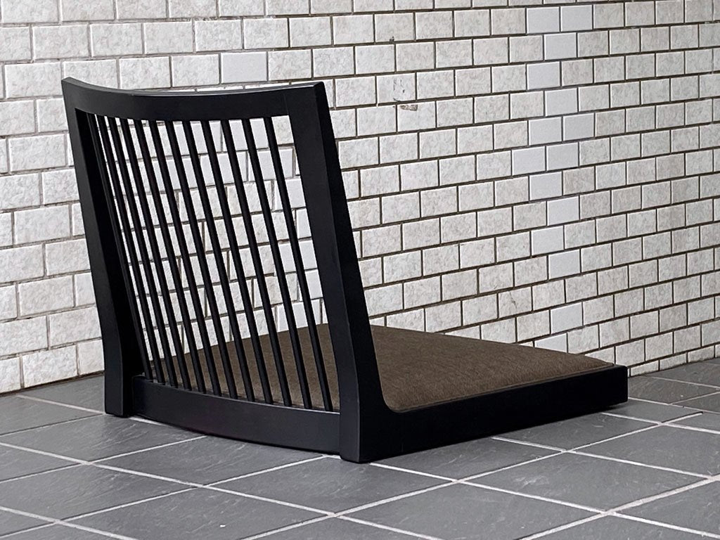 タイムアンドスタイル TIME&STYLE リク RIKU.Y 座椅子 ブラック スポークバック ファブリック モダンデザイン B ■