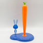 アレッシィ ALESSI バニー&キャロット Bunny & Carrot キッチンペーパーホルダー 樹脂製 ブルー ステファノ・ジョバンノーニ Stefano Giovannoni イタリア ●