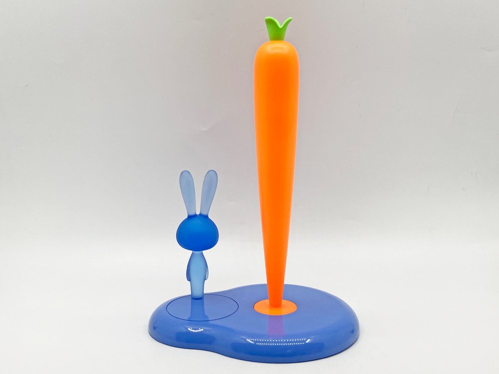 アレッシィ ALESSI バニー&キャロット Bunny & Carrot キッチンペーパーホルダー 樹脂製 ブルー ステファノ・ジョバンノーニ Stefano Giovannoni イタリア ●