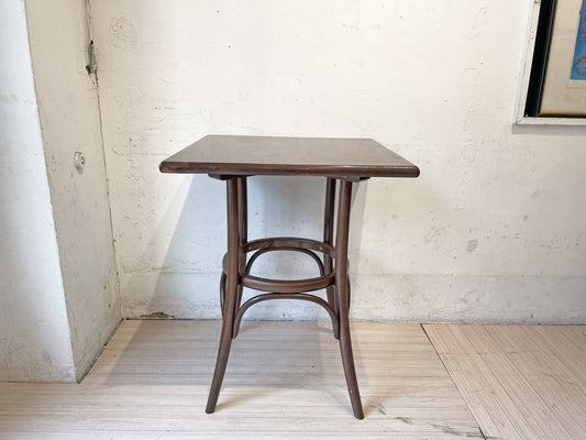 ビンテージ ベントウッド カフェテーブル Vintage VentWood cafe table 曲木脚 リメイク天板 スクエア カフェスタイル ビンテージ ★