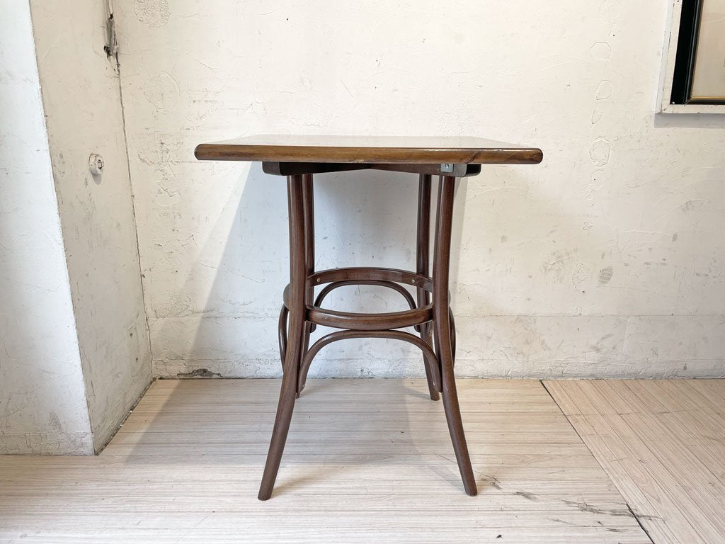 ビンテージ ベントウッド カフェテーブル Vintage VentWood cafe table 曲木脚 リメイク天板 スクエア カフェスタイル ビンテージ ★