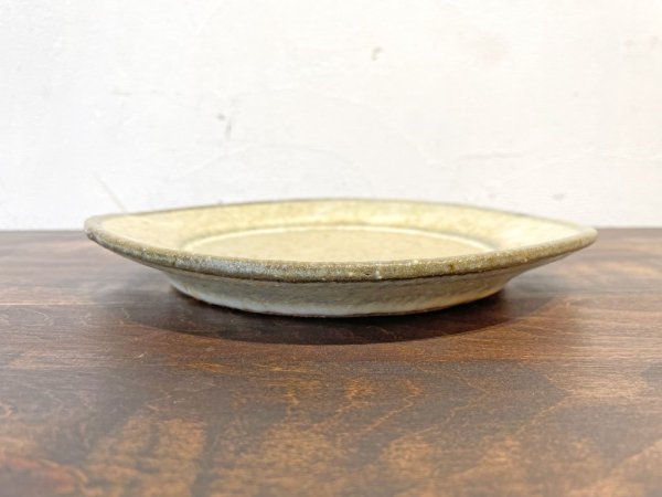 大沼 道行 リム皿 器 ワラ灰 織部焼 現代作家 ★