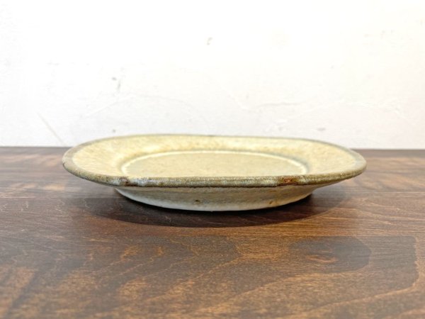 大沼 道行 リム皿 器 ワラ灰 織部焼 現代作家 ★