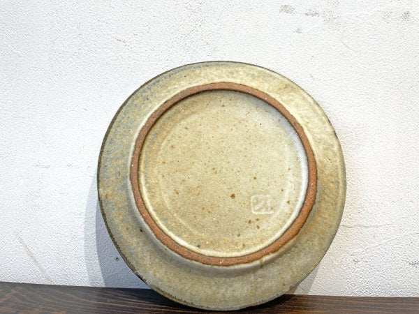 大沼 道行 リム皿 器 ワラ灰 織部焼 現代作家 ★