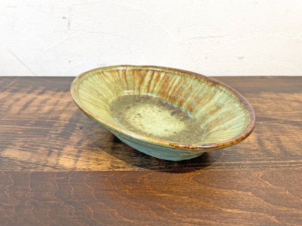 大沼 道行 オーバル 器 中鉢 ワラ灰 織部焼 現代作家 ★