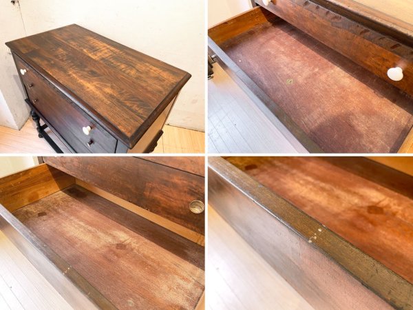 イギリス ビンテージ UK Vintage チェストライティングビューロー 3dr Chest Writing bureau バルボスレッグ アンティーク ★