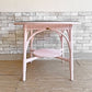 ロイドルーム LLOYD LOOM ダイニングテーブル DINING TABLE No.7130 シェルピンク ラウンド Φ92cm 英国カントリー 定価￥107,800- ●