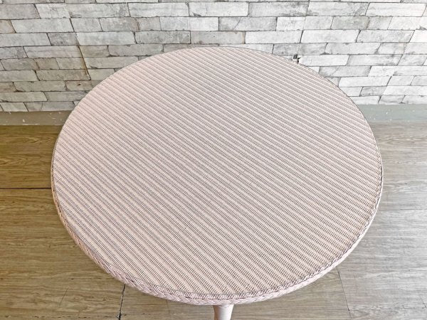 ロイドルーム LLOYD LOOM ダイニングテーブル DINING TABLE No.7130 シェルピンク ラウンド Φ92cm 英国カントリー 定価￥107,800- ●