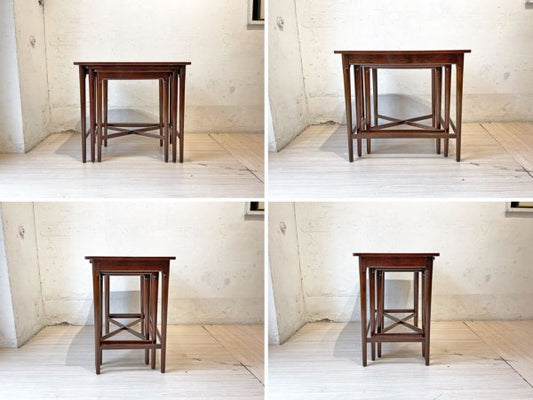 イギリス ビンテージ UK Vintage ネストテーブル Nested table サイドテーブル 3table set 入れ子 英国 ★