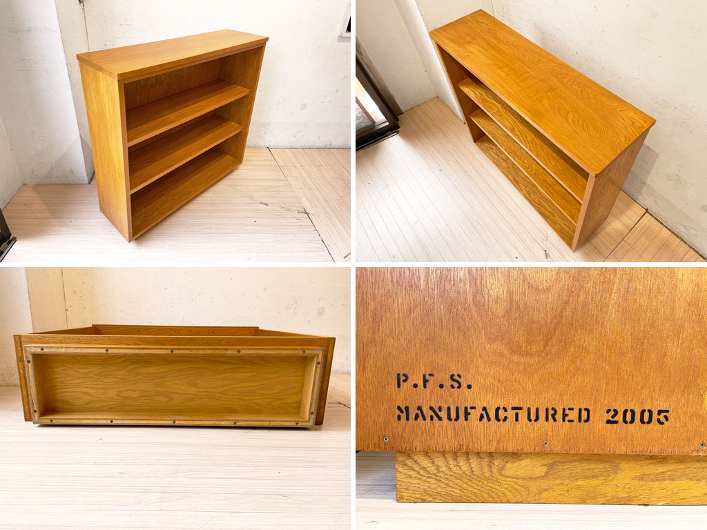 パシフィックファニチャーサービス PACIFIC FURNITURE SERVICE DHブックシェルフ DH BOOK SHELF オーク材 ラッカー仕上げ 3段 H85cm P.F.S ★