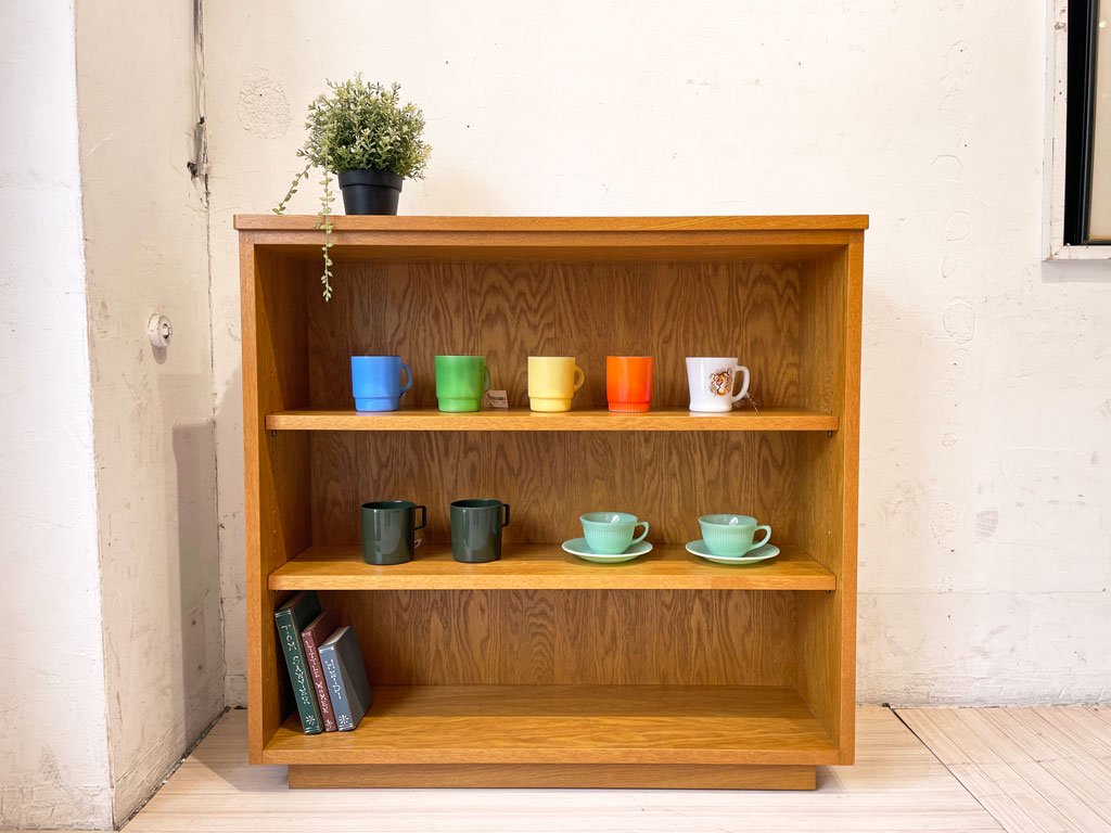 パシフィックファニチャーサービス PACIFIC FURNITURE SERVICE DHブックシェルフ DH BOOK SHELF オーク材 ラッカー仕上げ 3段 H85cm P.F.S ★