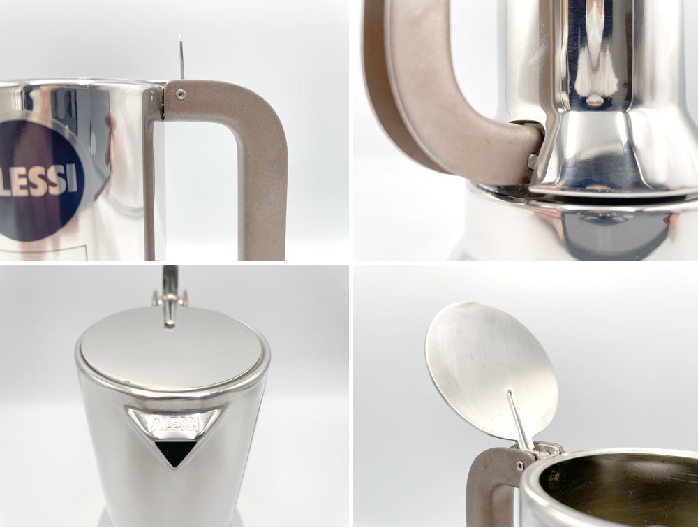 アレッシィ ALESSI 9090/3 エスプレッソメーカー 3CUP IH対応 リチャード・サパー Richard Sapper 定価26,400円 MoMA ◎