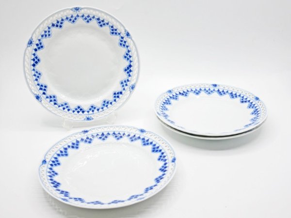 ビングオーグレンダール B&G クローンベルグ Kronberg プレート ケーキプレート 19.5cm フルレース 透かし彫り デンマーク B ●