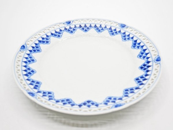 ビングオーグレンダール B&G クローンベルグ Kronberg プレート ケーキプレート 19.5cm フルレース 透かし彫り デンマーク D ●