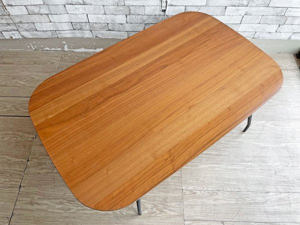 北欧モダンデザイン Scandinavian Modern Design ローテーブル リビングテーブル W120cm ブラウン 4本脚 ●