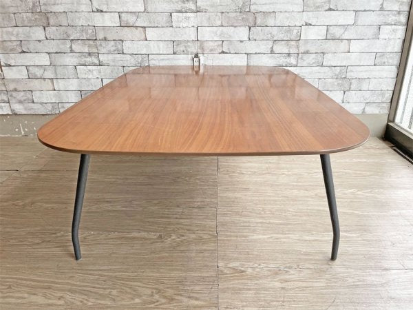 北欧モダンデザイン Scandinavian Modern Design ローテーブル リビングテーブル W120cm ブラウン 4本脚 ●