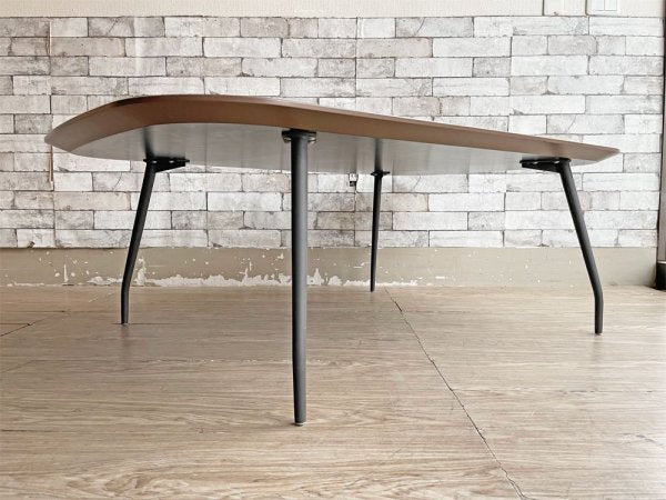 北欧モダンデザイン Scandinavian Modern Design ローテーブル リビングテーブル W120cm ブラウン 4本脚 ●
