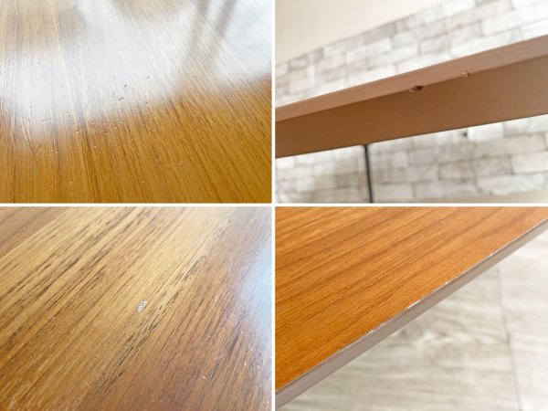 北欧モダンデザイン Scandinavian Modern Design ローテーブル リビングテーブル W120cm ブラウン 4本脚 ●