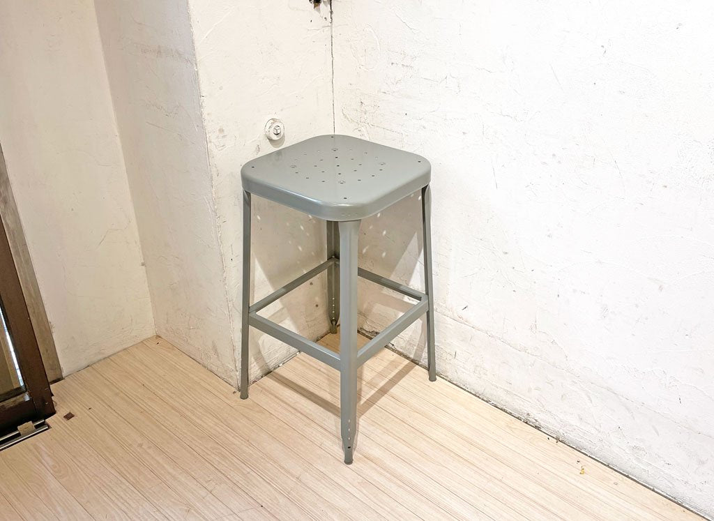 リオン LYON ファクトリースツール Factory Stool Lサイズ グレイ ハイスツール パシフィックファニチャーサービス取扱 P.F.S Dove gray 廃盤 ★