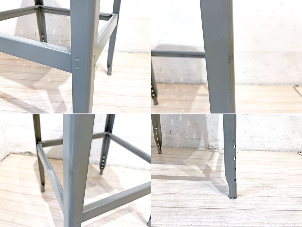 リオン LYON ファクトリースツール Factory Stool Lサイズ グレイ ハイスツール パシフィックファニチャーサービス取扱 P.F.S Dove gray 廃盤 ★